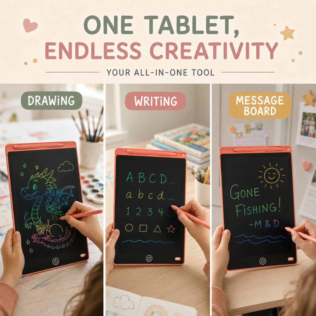 2-Pack Reusable LCD Drawing Pad